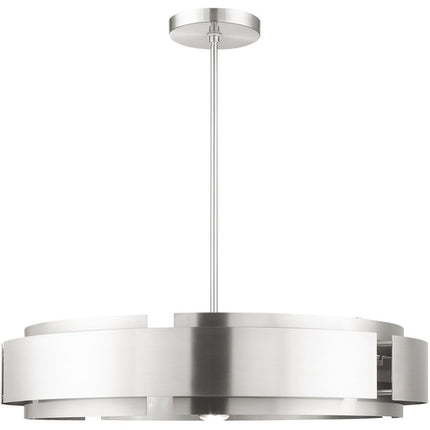Seven Light Dimmable Chandelier With Shades