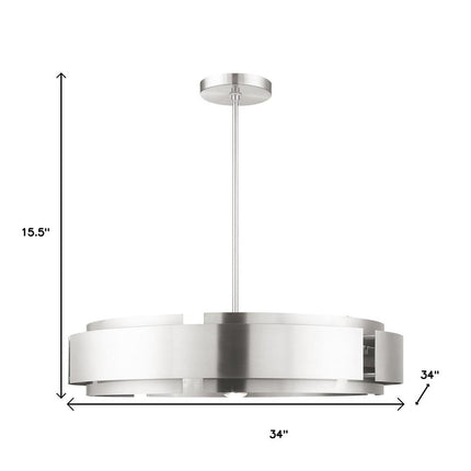 Seven Light Dimmable Chandelier With Shades