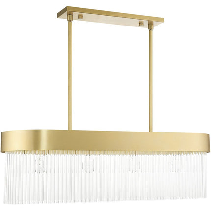 Four Light Dimmable Chandelier With Shades