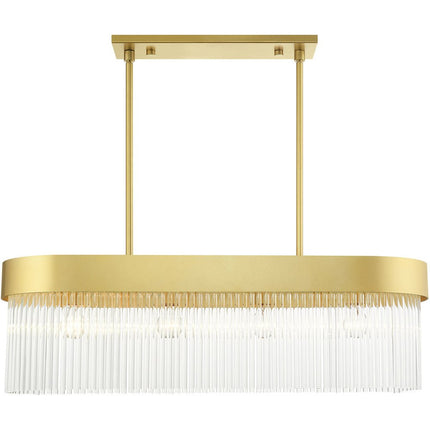 Four Light Dimmable Chandelier With Shades