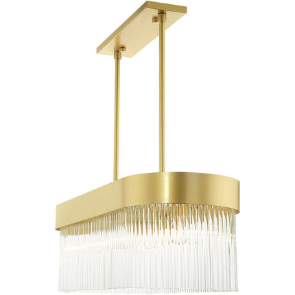 Four Light Dimmable Chandelier With Shades