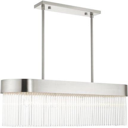Four Light Dimmable Chandelier With Shades