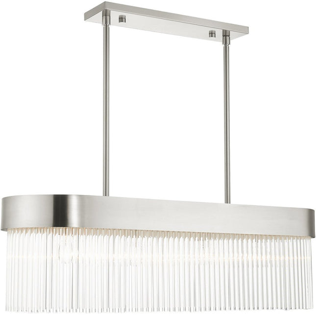 Four Light Dimmable Chandelier With Shades