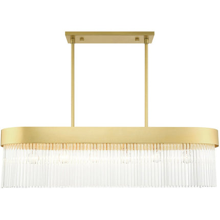 Six Light Dimmable Chandelier With Shades