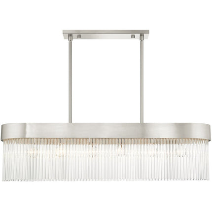 Six Light Dimmable Chandelier With Shades