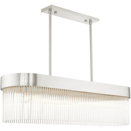 Six Light Dimmable Chandelier With Shades