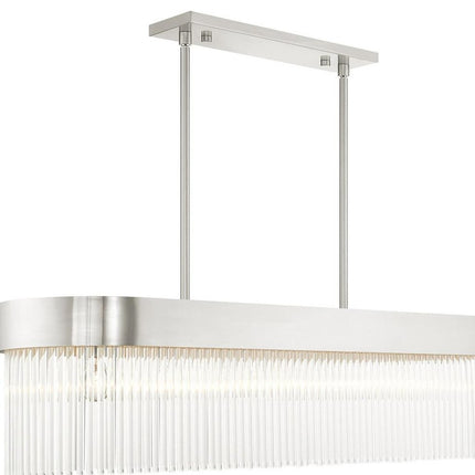 Six Light Dimmable Chandelier With Shades