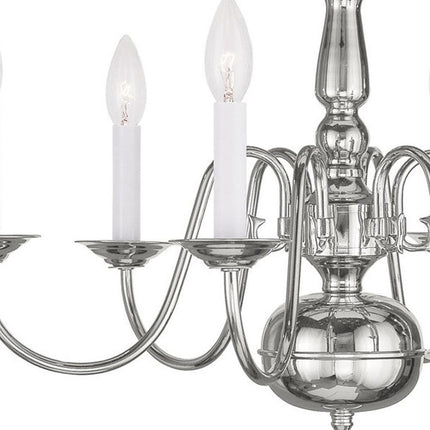 Six Light Dimmable Chandelier With Shades