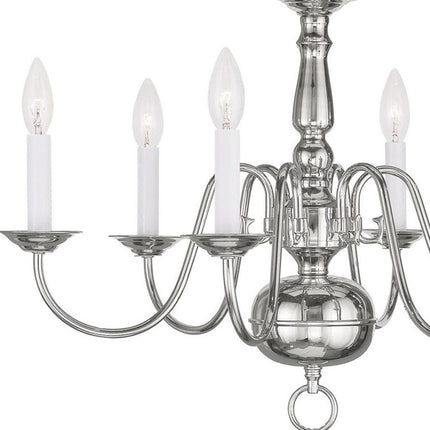 Six Light Dimmable Chandelier With Shades
