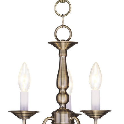 Three Light Dimmable Chandelier With Shades