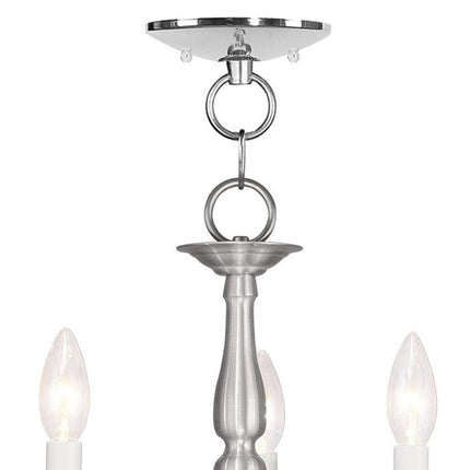 Three Light Dimmable Chandelier With Shades