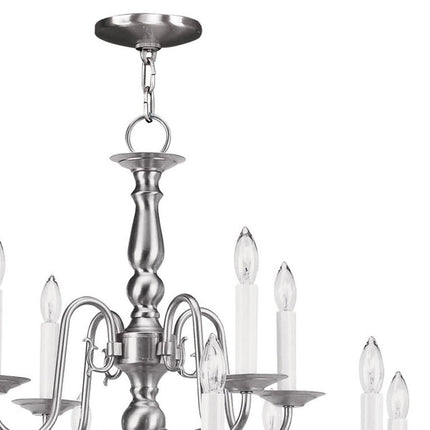 Twelve Light Dimmable Chandelier With Shades