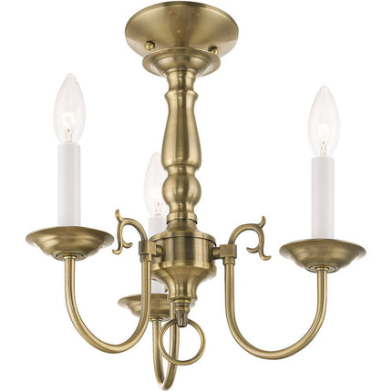Three Light Dimmable Chandelier With Shades