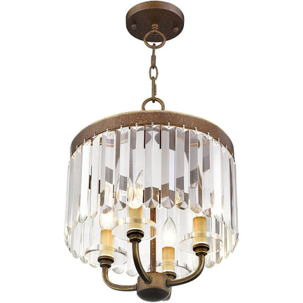 Four Light Dimmable Chandelier With Shades