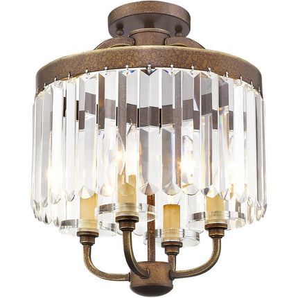 Four Light Dimmable Chandelier With Shades