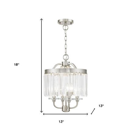Four Light Dimmable Chandelier With Shades