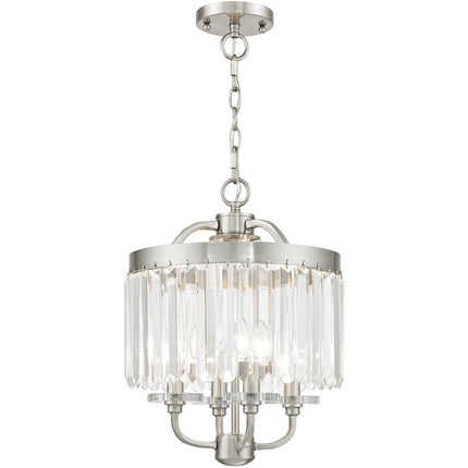 Four Light Dimmable Chandelier With Shades