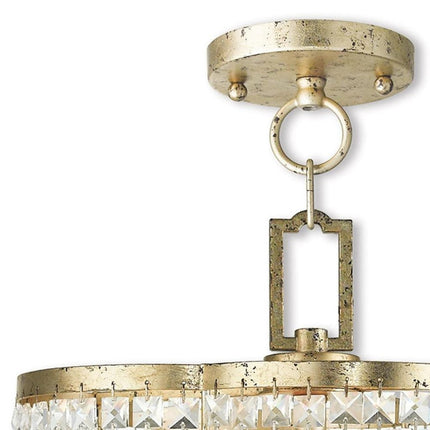 Four Light Dimmable Chandelier With Shades