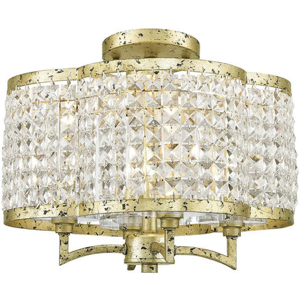 Four Light Dimmable Chandelier With Shades
