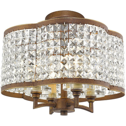 Four Light Dimmable Chandelier With Shades