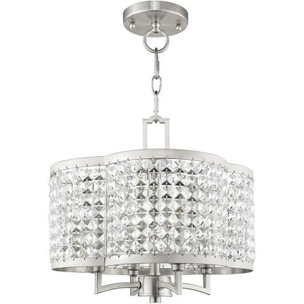 Four Light Dimmable Chandelier With Shades