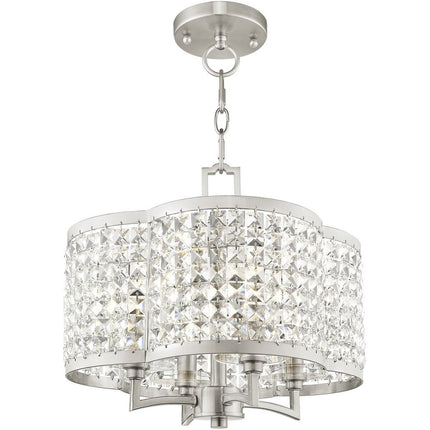 Four Light Dimmable Chandelier With Shades