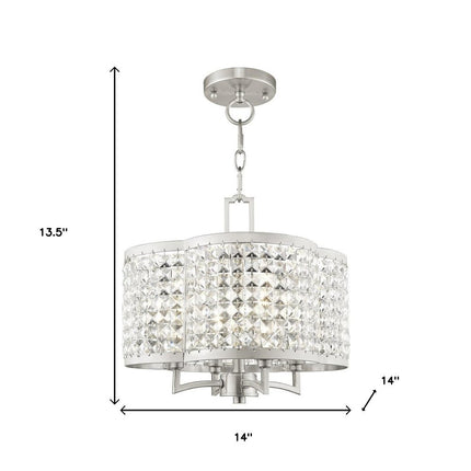 Four Light Dimmable Chandelier With Shades