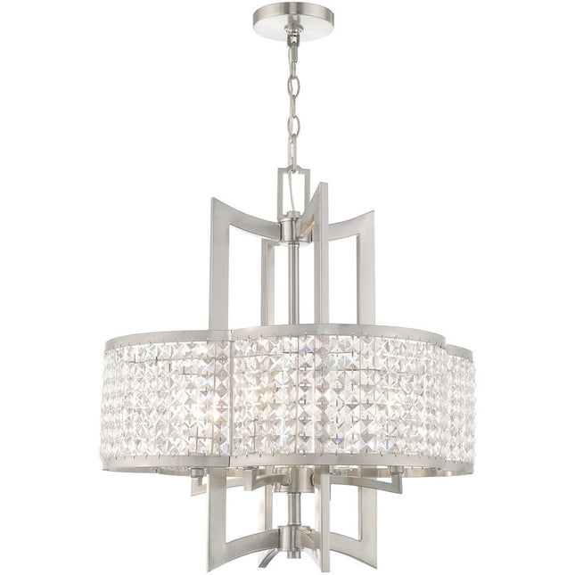 Four Light Dimmable Chandelier With Shades