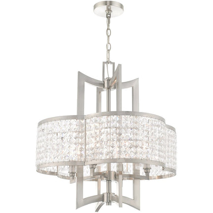 Four Light Dimmable Chandelier With Shades