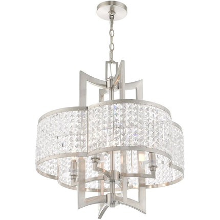 Four Light Dimmable Chandelier With Shades