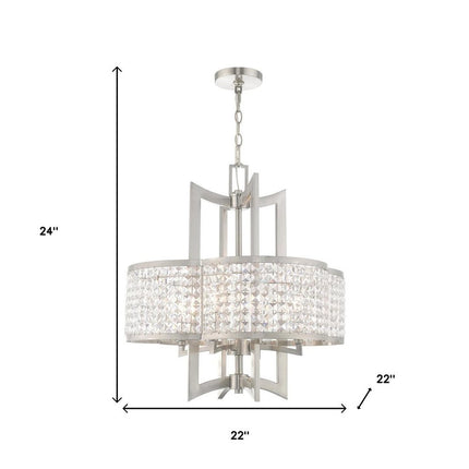 Four Light Dimmable Chandelier With Shades