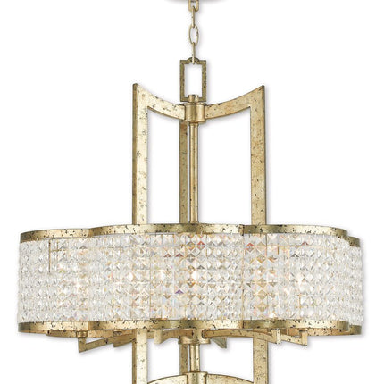 Six Light Dimmable Chandelier With Shades