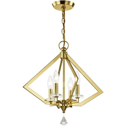 Four Light Dimmable Chandelier With Shades