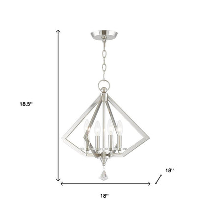 Four Light Dimmable Chandelier With Shades