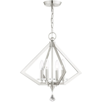 Four Light Dimmable Chandelier With Shades