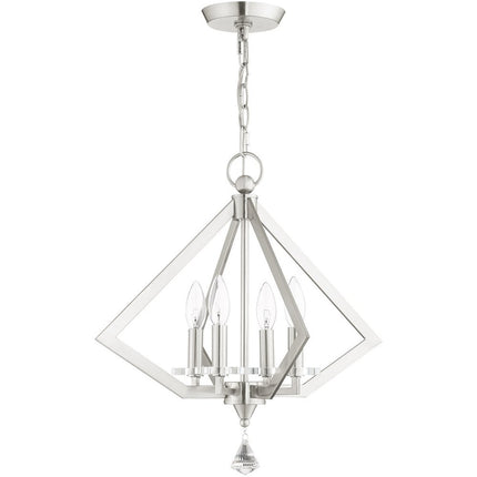 Four Light Dimmable Chandelier With Shades