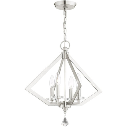 Four Light Dimmable Chandelier With Shades