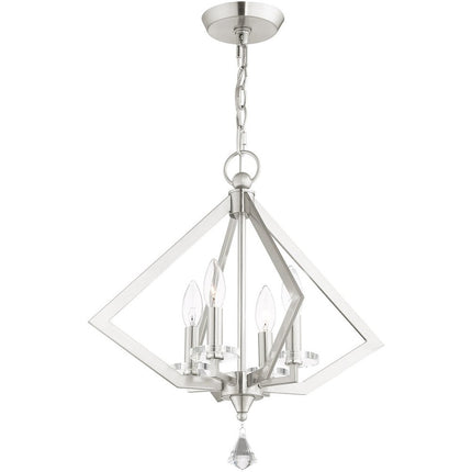 Four Light Dimmable Chandelier With Shades