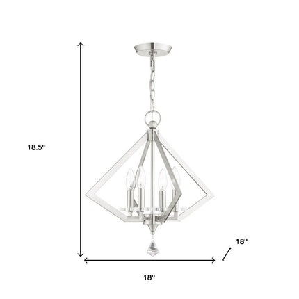 Four Light Dimmable Chandelier With Shades