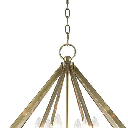 Six Light Dimmable Chandelier With Shades