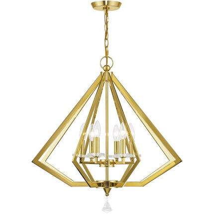 Six Light Dimmable Chandelier With Shades