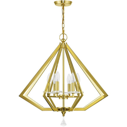 Six Light Dimmable Chandelier With Shades
