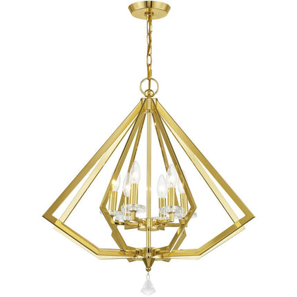 Six Light Dimmable Chandelier With Shades