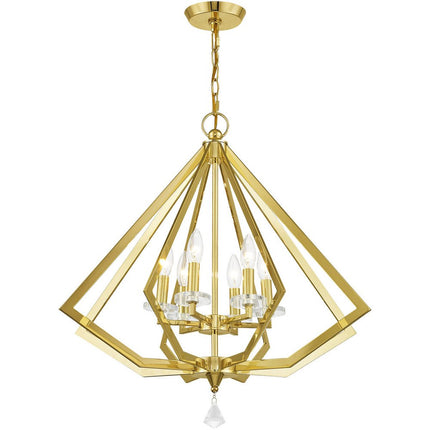 Six Light Dimmable Chandelier With Shades