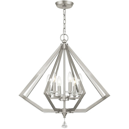 Six Light Dimmable Chandelier With Shades