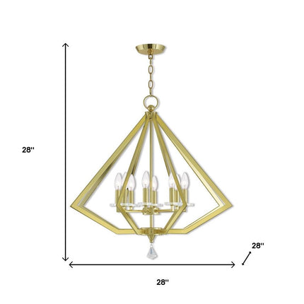 Eight Light Dimmable Chandelier With Shades