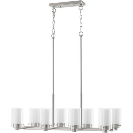 Eight Light Dimmable Chandelier With Shades