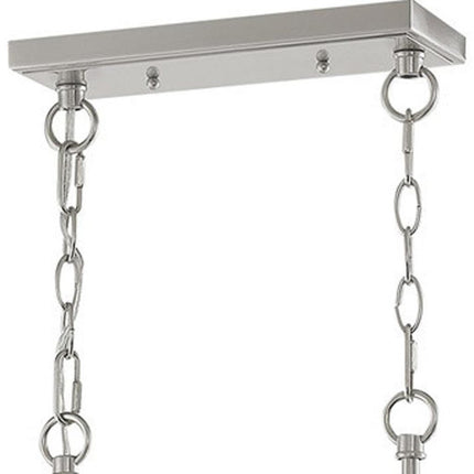 Eight Light Dimmable Chandelier With Shades