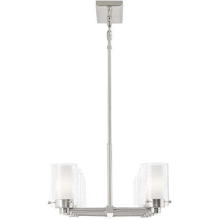 Ten Light Dimmable Chandelier With Shades