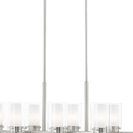 Ten Light Dimmable Chandelier With Shades